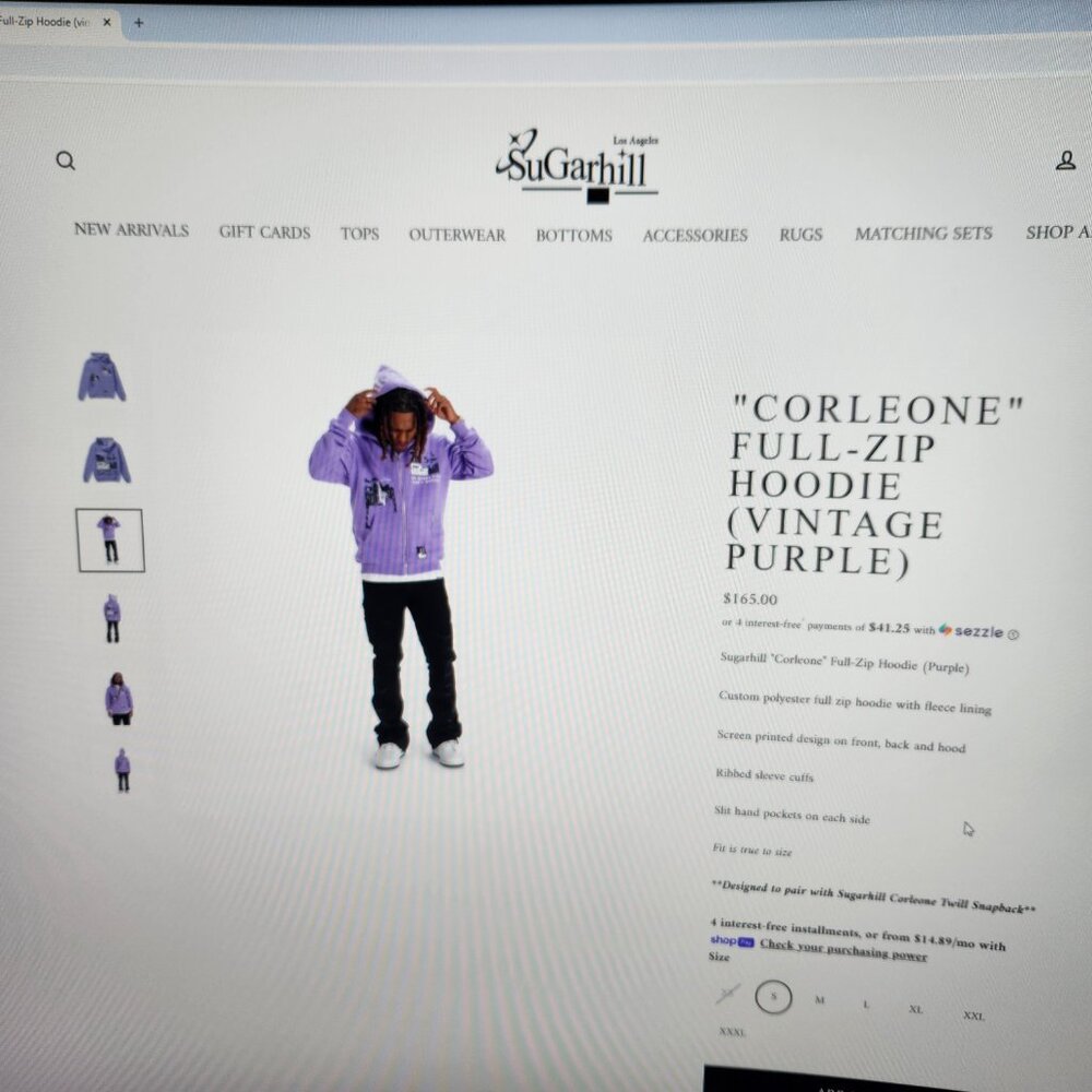 The Sugarhill "Corleone" hoodie, Men's Large - Picture 2 of 10